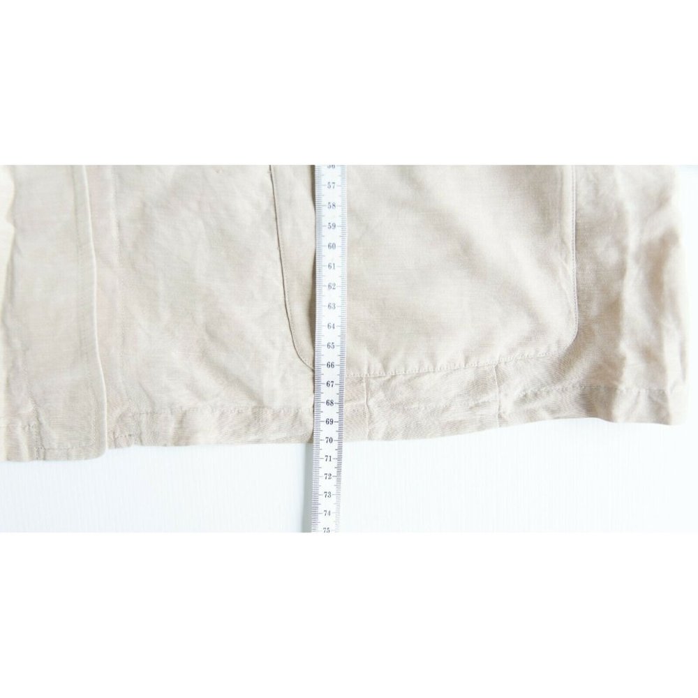 Lands' End Womens Shirt Jacket Beige Plus Size 18 Linen Silk Blend - Picture 8 of 8